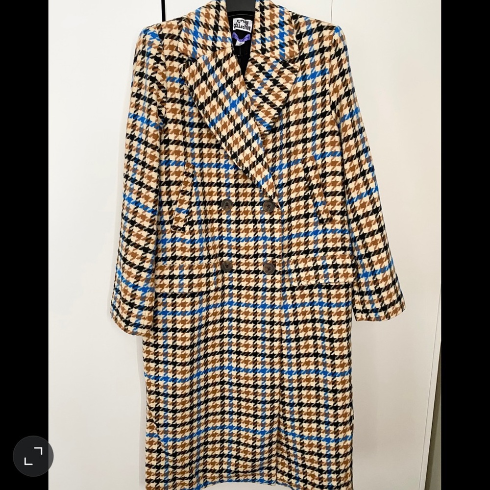 Women Target Future Collective by Kahlana Barfield Brown Double Breasted Coat M